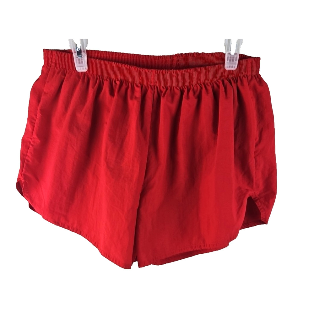 VERY RARE VINTAGE MEN's HIGH CUT SPRINTER SHORTS-XL-RED Lined ROAD RUNNER USA